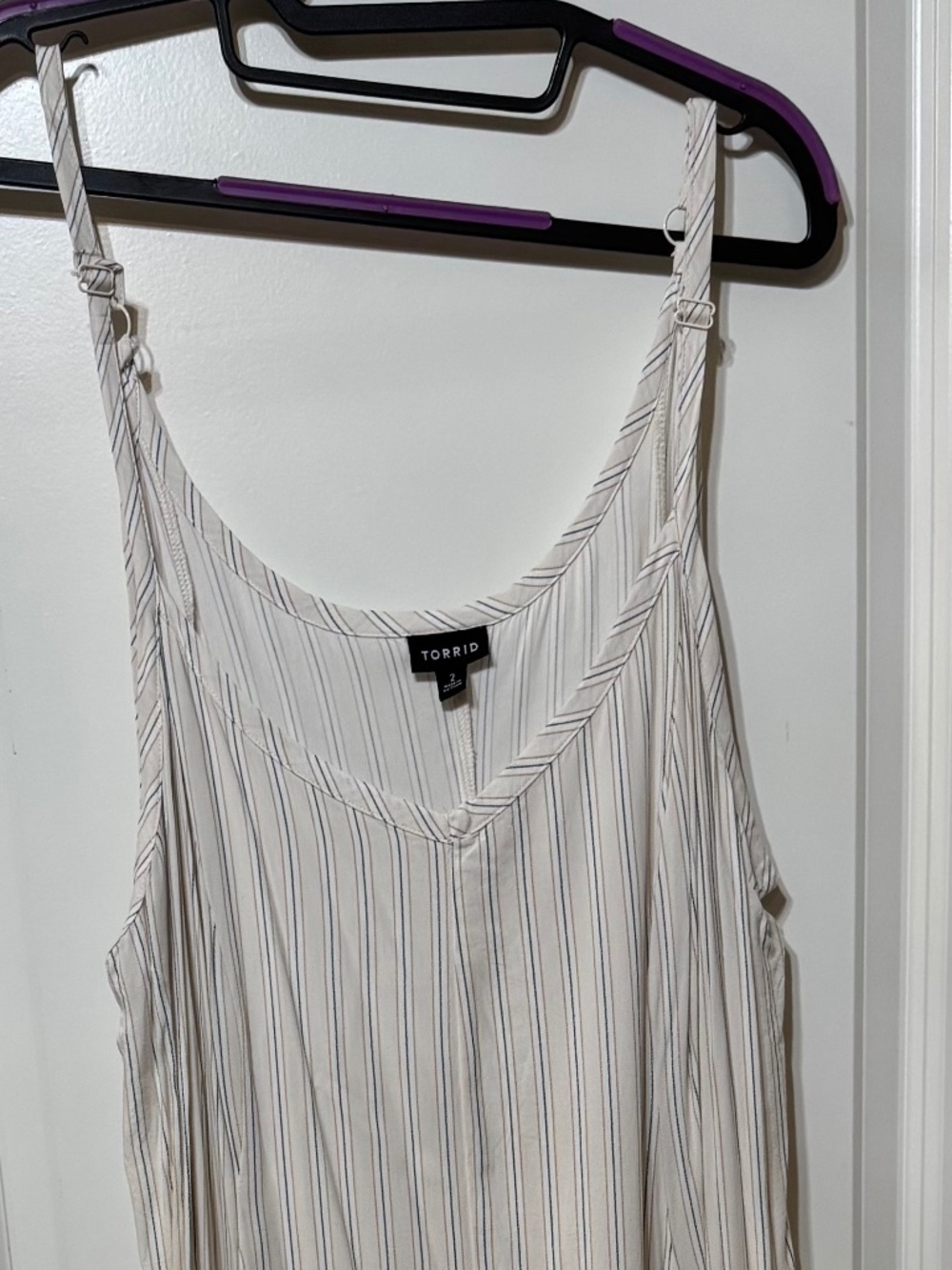 Torrid Size 2 Striped Maxi Dress Adjustable Straps